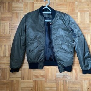 COPY - Dark Green - Khaki Bomber Jacket (Unisex) - Size S/M - Bought in Paris. …